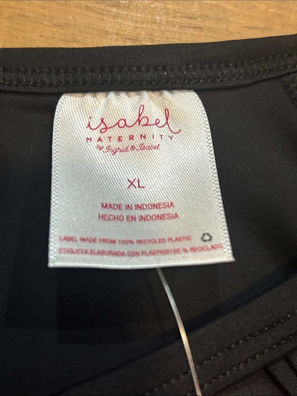 sabel Maternity Ingrid & Isabel Black Long Sleeve Rash Guard Swim Top XL NWT